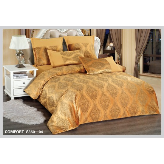 Lenjerie de pat din Catifea,6 piese, Camel-S350-04 Lenjerii de pat