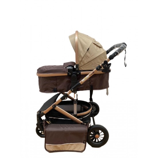 Carucior L-Sun T7, 2 in 1, suspensie pe roata, reversibil, 0-36 luni, BEJ Carucioare si articole de transport