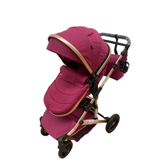 Carucior L-Sun T7, 2 in 1, suspensie pe roata, reversibil, 0-36 luni, BORDO Carucioare si articole de transport