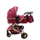 Carucior L-Sun T7, 2 in 1, suspensie pe roata, reversibil, 0-36 luni, BORDO Carucioare si articole de transport